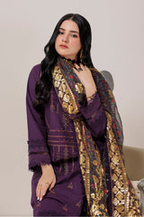 PURPLE-DYED CAMBRIC-3 PIECE (HV3C233P03) Bonanza Satrangi