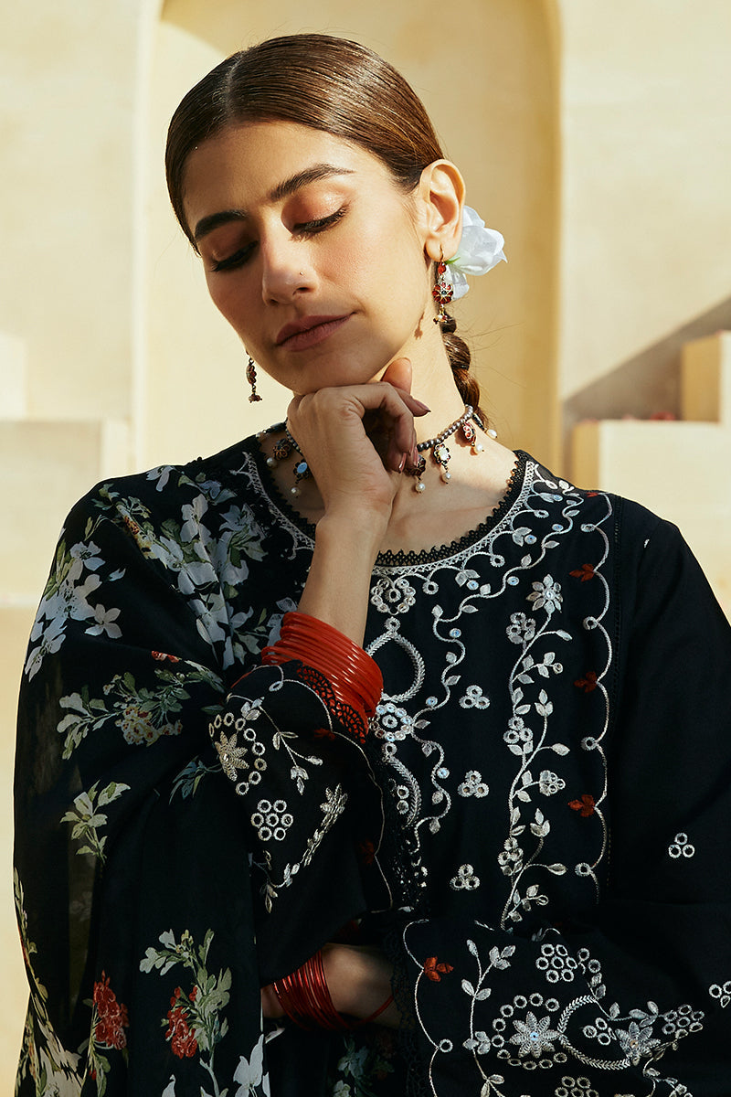 RUSTIC AURA-3 PIECE LAWN EMBROIDERED SUIT