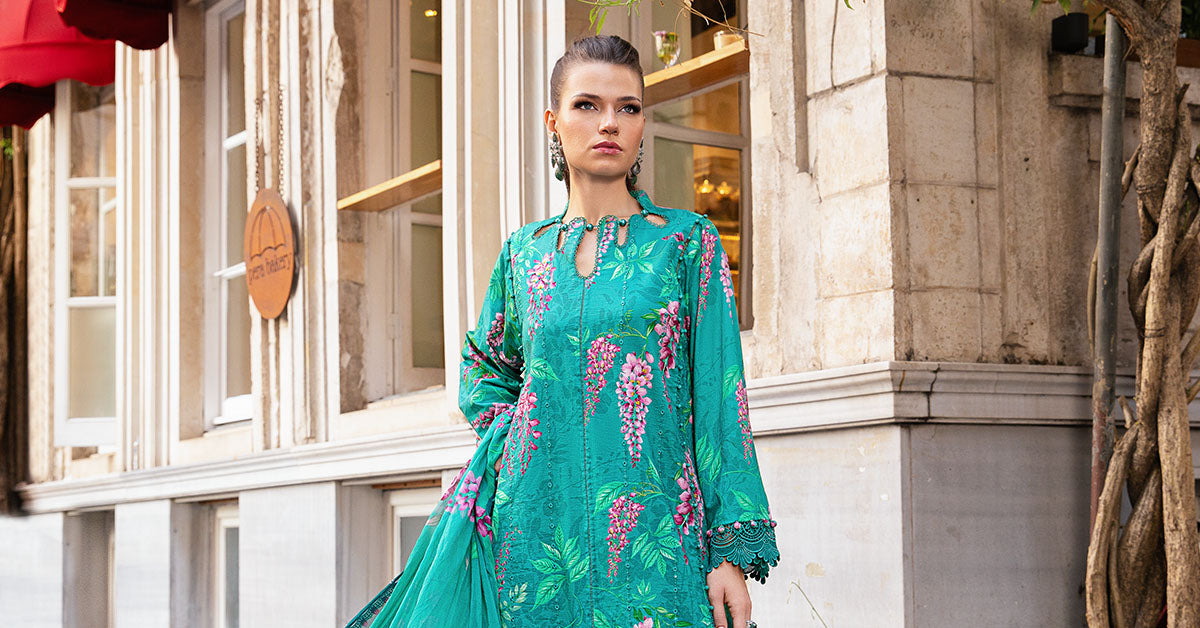 MPT-2301-A |  3 Piece Unstitched Printed Cambric Suit - Brands of PK
