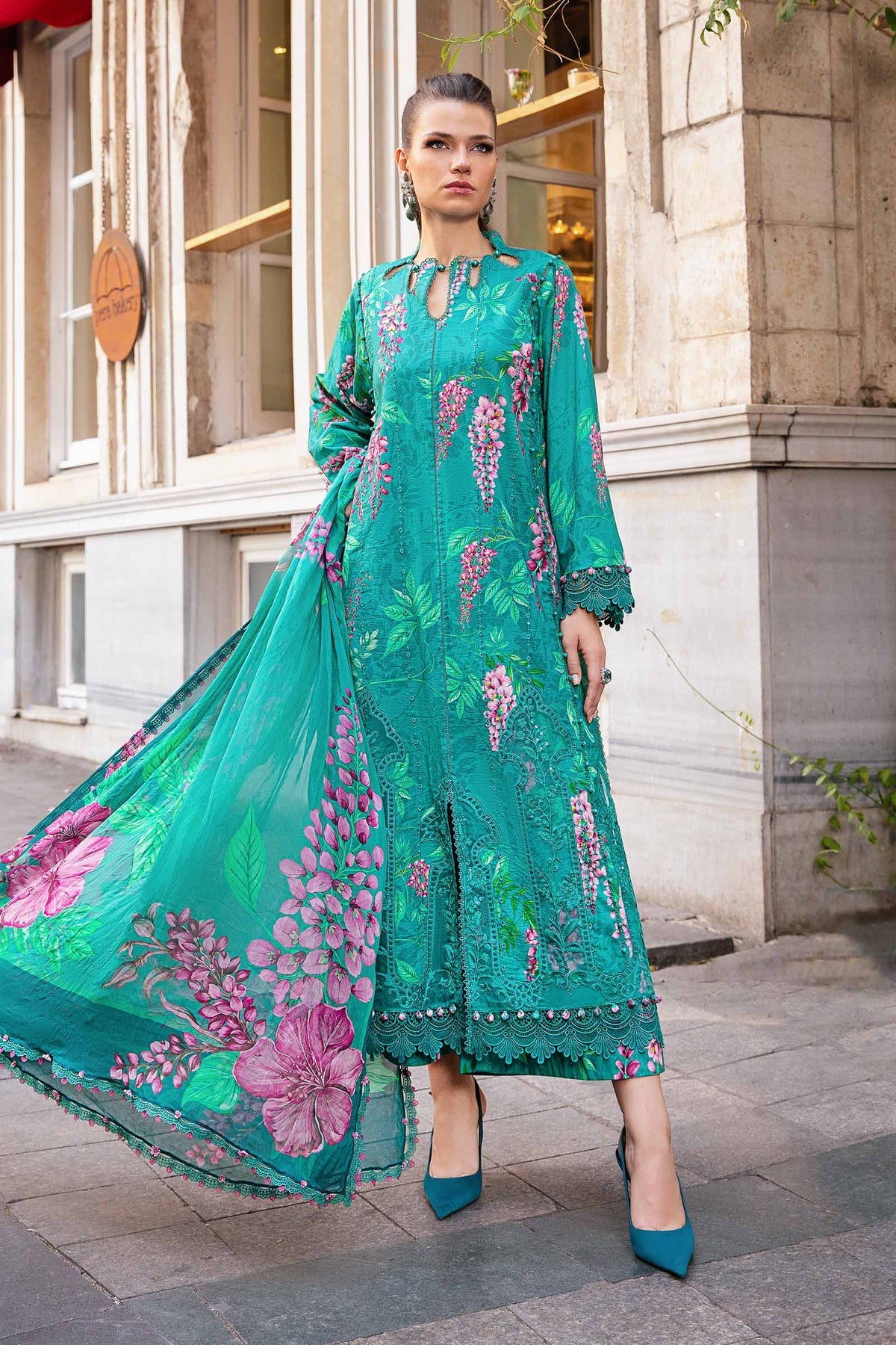 MPT-2301-A |  3 Piece Unstitched Printed Cambric Suit - Brands of PK