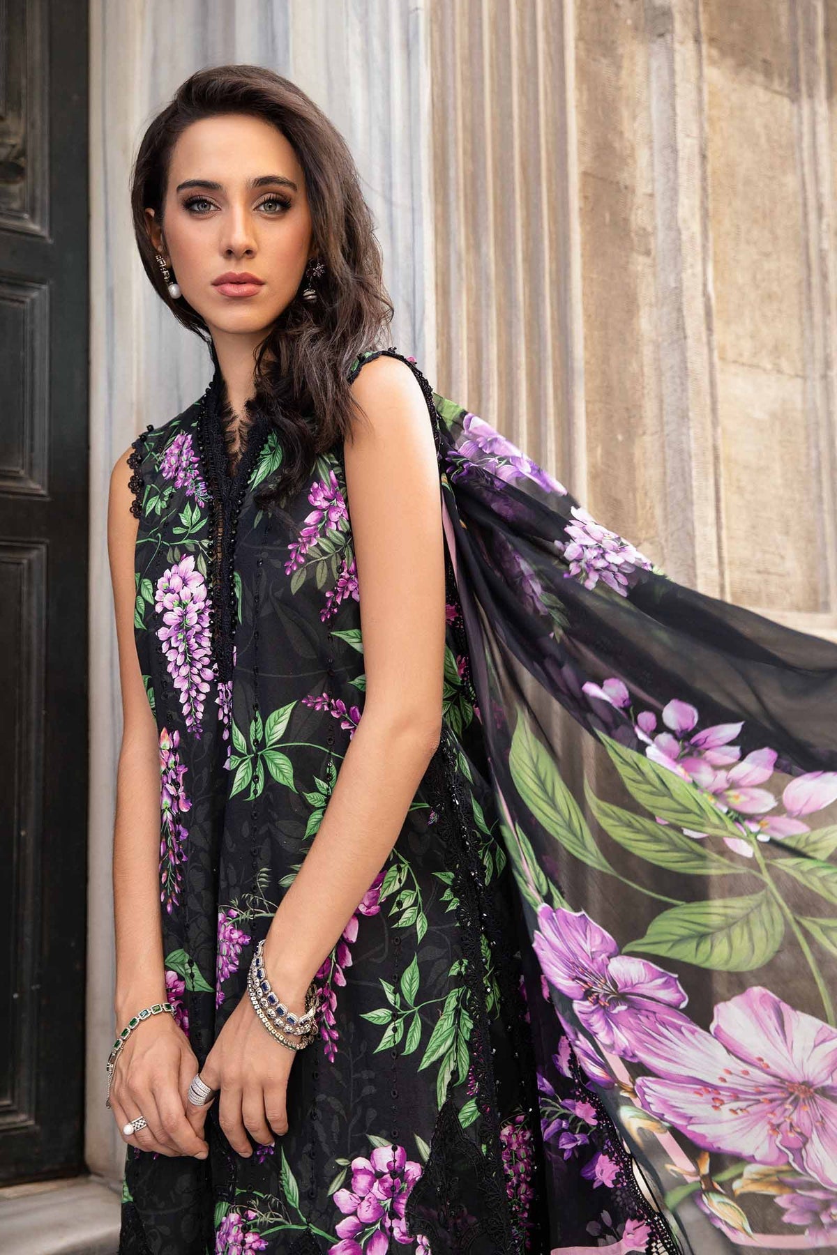 MPT-2301-B | 3 Piece Unstitched Printed Cambric Suit - Brands of PK
