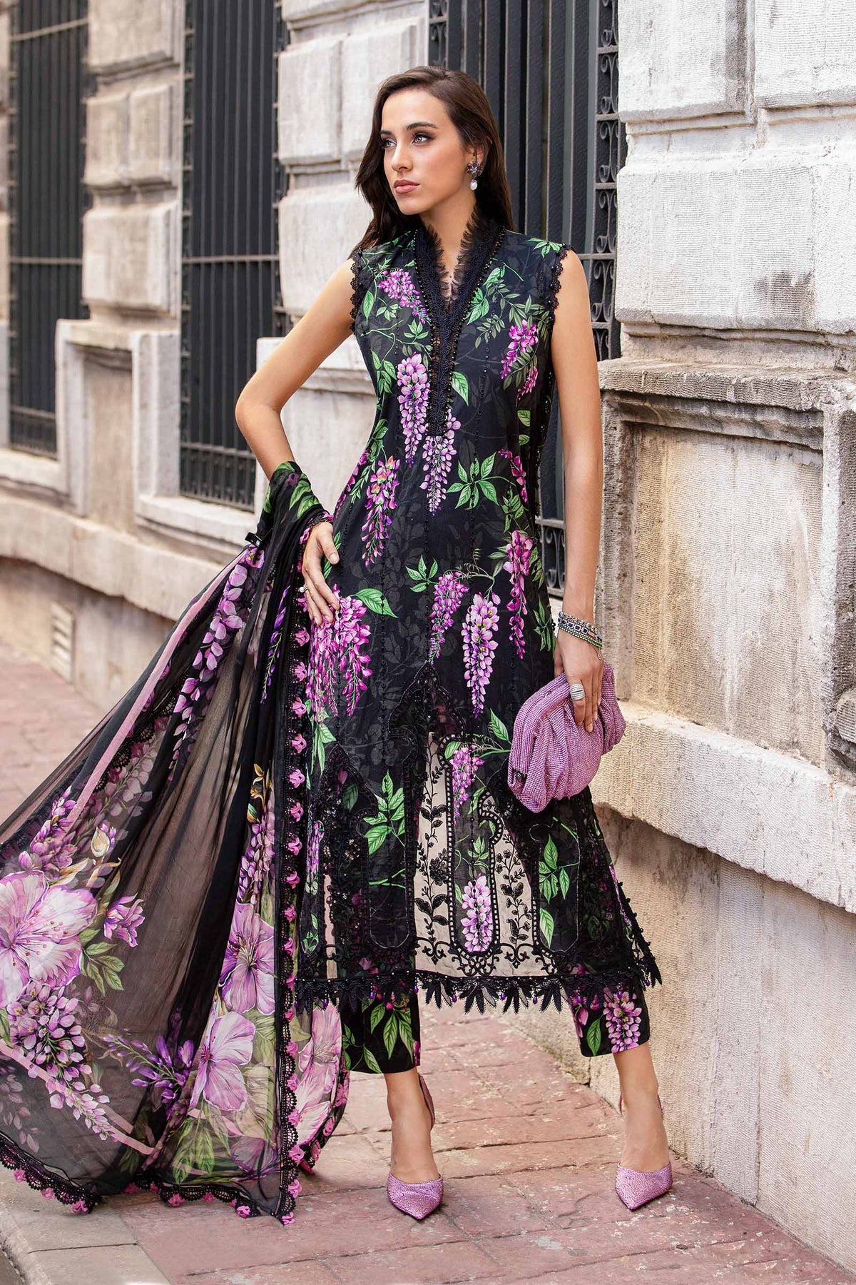 MPT-2301-B | 3 Piece Unstitched Printed Cambric Suit - Brands of PK