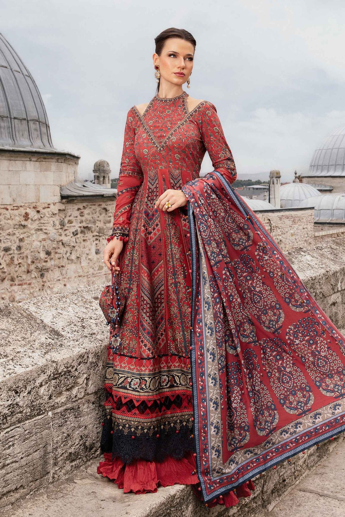 MPT-2302-B | 3 Piece Unstitched Printed Cambric Suit - Brands of PK
