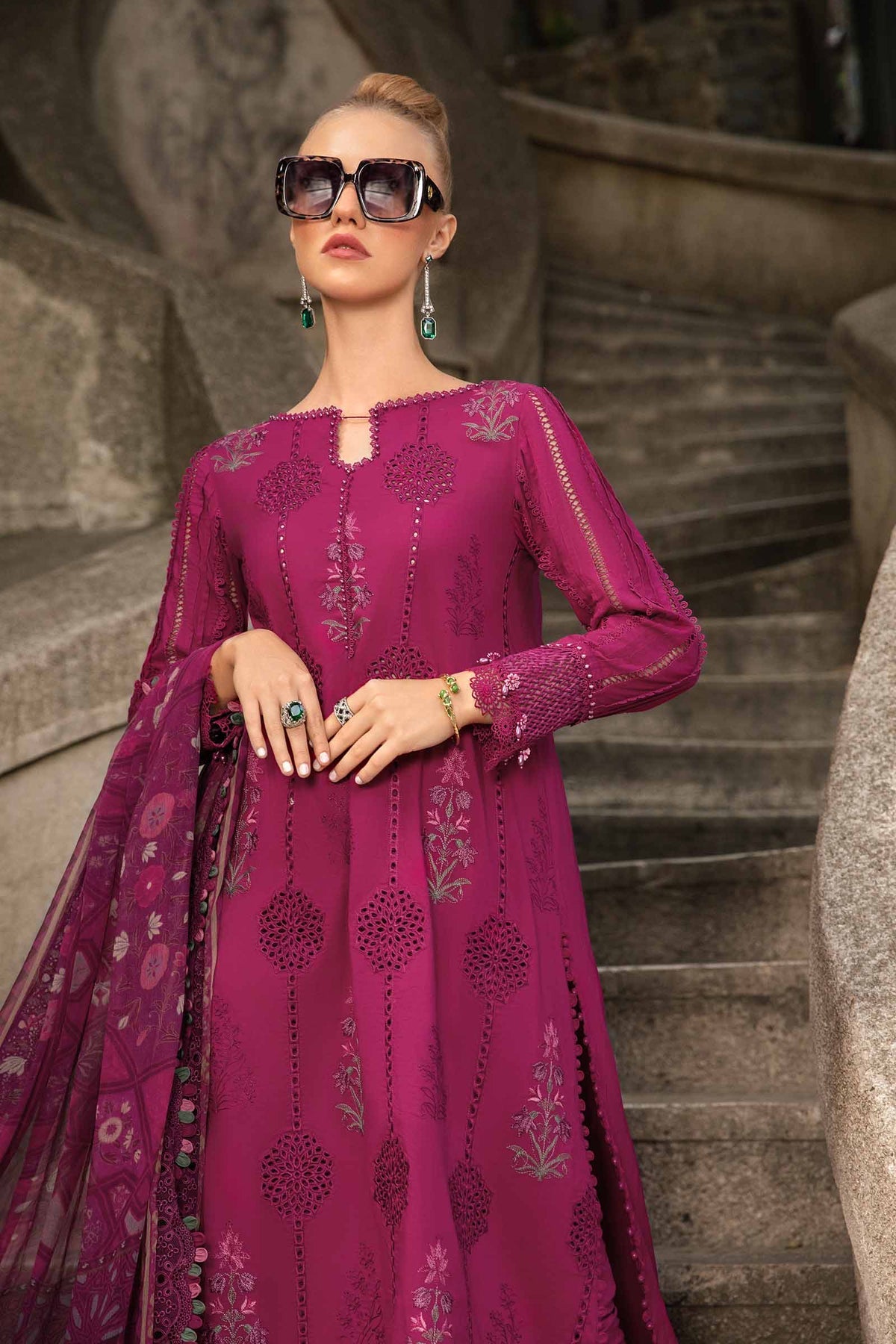 MPT-2303-B | 3 Piece Unstitched Printed Cambric Suit - Brands of PK
