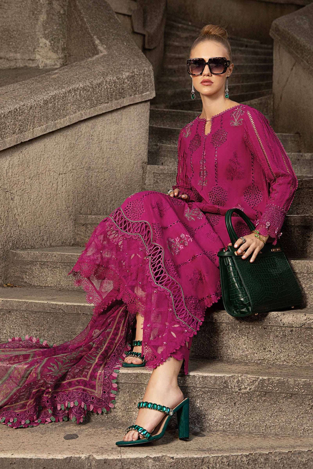 MPT-2303-B | 3 Piece Unstitched Printed Cambric Suit - Brands of PK