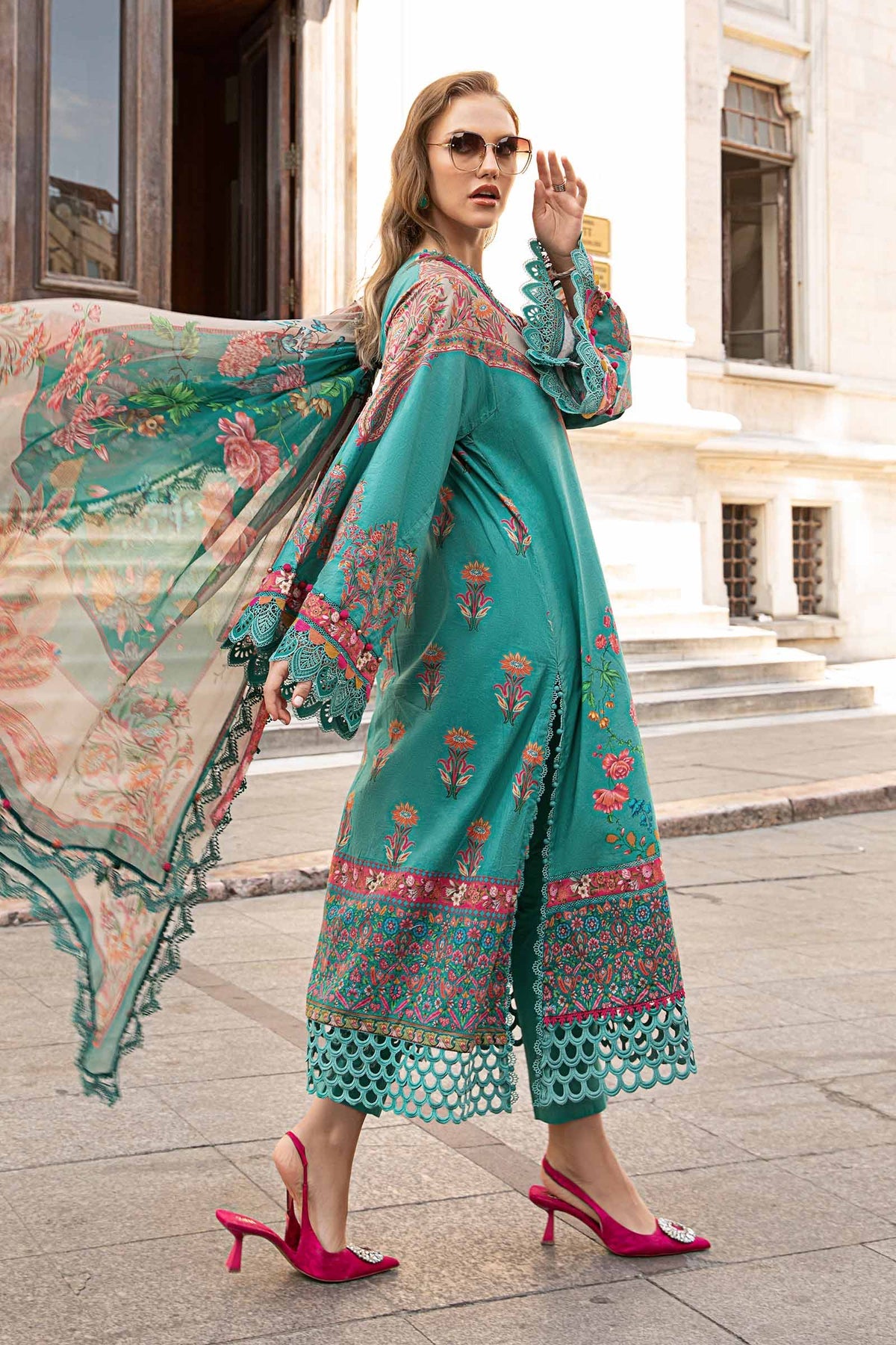 MPT-2304-A | 3 Piece Unstitched Printed Cambric Suit - Brands of PK