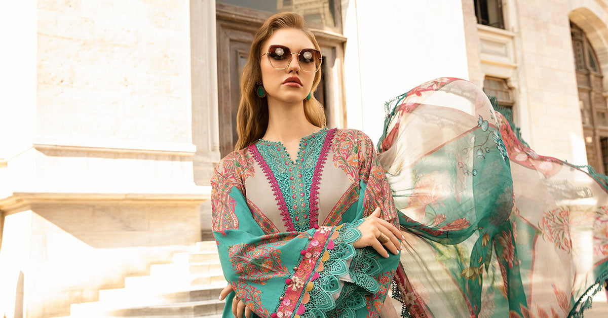 MPT-2304-A | 3 Piece Unstitched Printed Cambric Suit - Brands of PK
