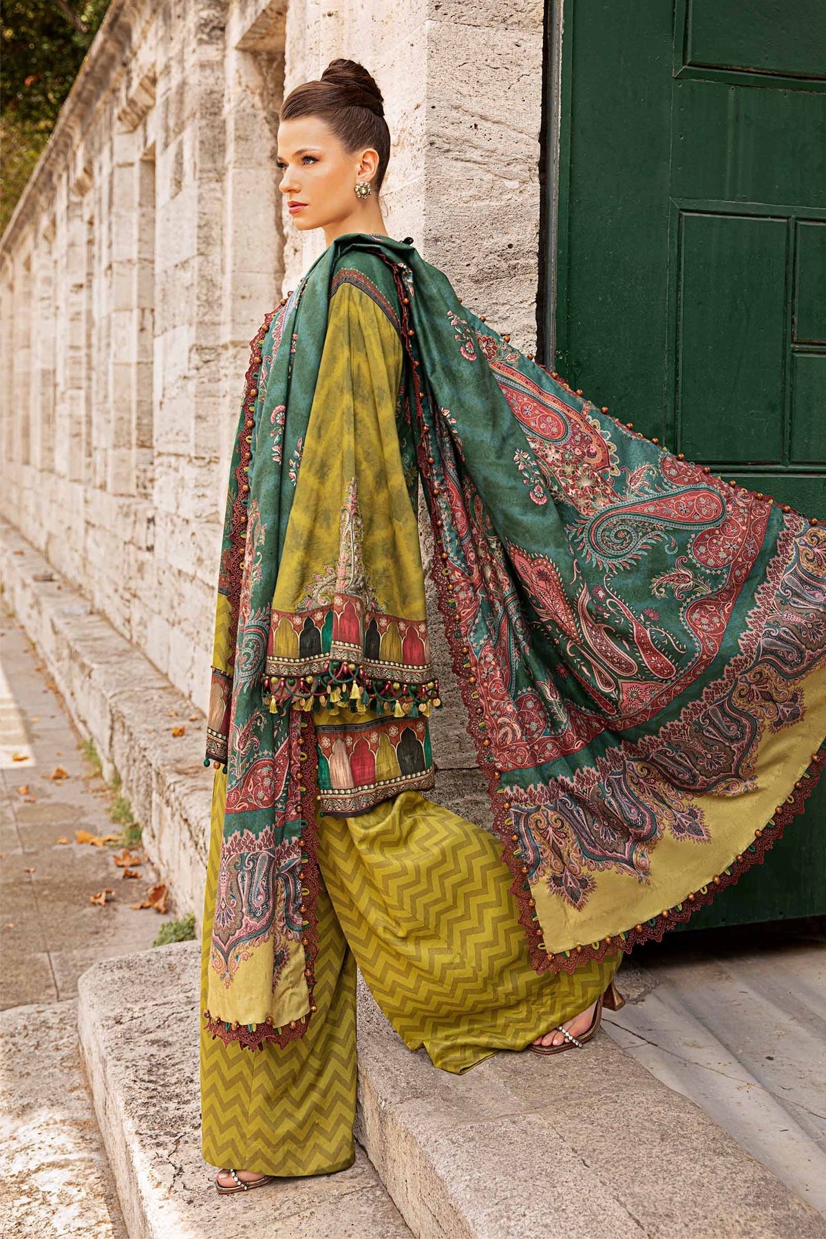 MPT-2305-A | 3 Piece Unstitched Printed Linen Suit - Brands of PK