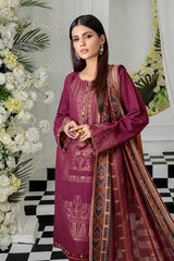 PLUM-JACQUARD-3 PIECE (SRNS223P29)