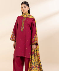 sapphire embroidered khaddar suit