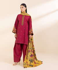 sapphire embroidered khaddar suit
